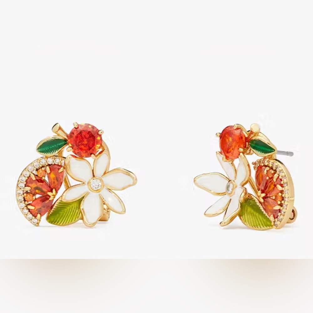 $79 Kate‎ Spade Sweet Citrus Orange Cluster Studs